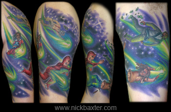 Tattoos - Shooting Stars Half sleeve - 6860