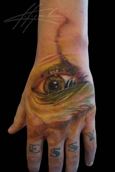 Nick Chaboya Eye hand Tattoo