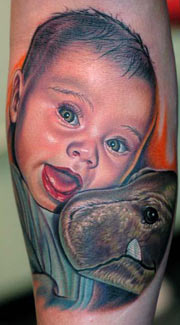 Tattoos - Dino Baby Portrait - 26760