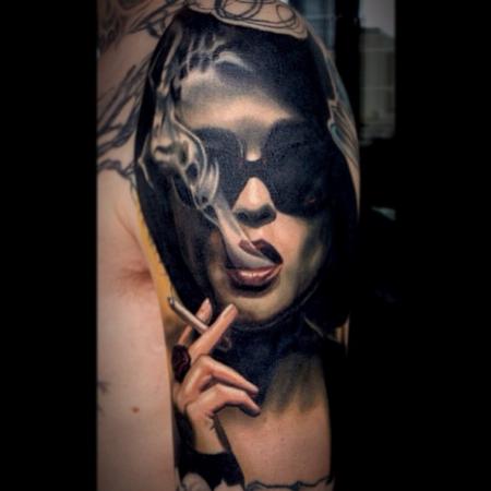 Tattoos - smoking woman - 74890