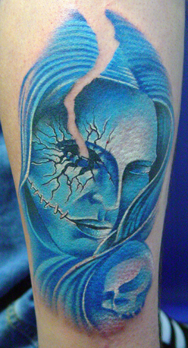 Tattoos - Movie Horror tattoos - Blue bitch