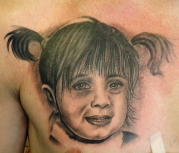 Tattoos - Jamie Cross - Daughter portrait