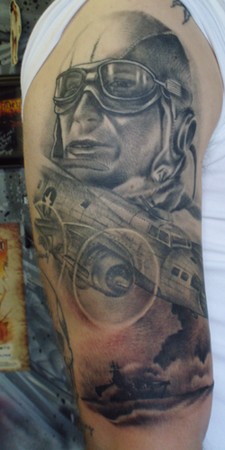 Tattoos - Jamie Cross - Seth's World War 2 piece