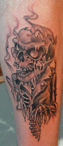 Tattoos - Blackwork tattoos - undead politician