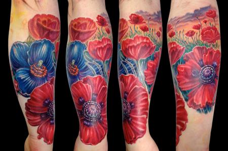 Tattoos - Poppies - 100142