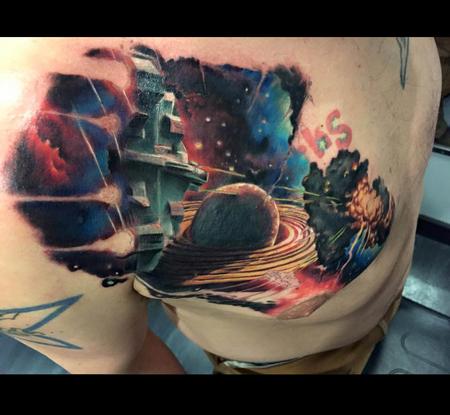 Tattoos - Sci-Fi outer space cover up - 101624
