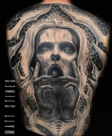 Tattoos - Black and grey backpiece - 132820