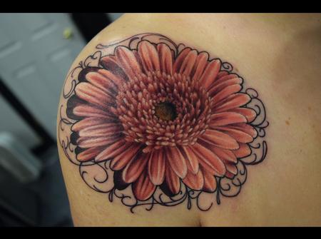 Tattoos - Gerbera Daisy - 100253