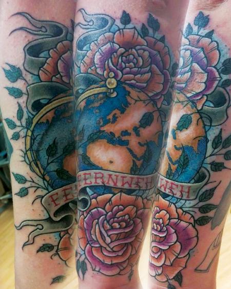 Tattoos - globe roses - 100306