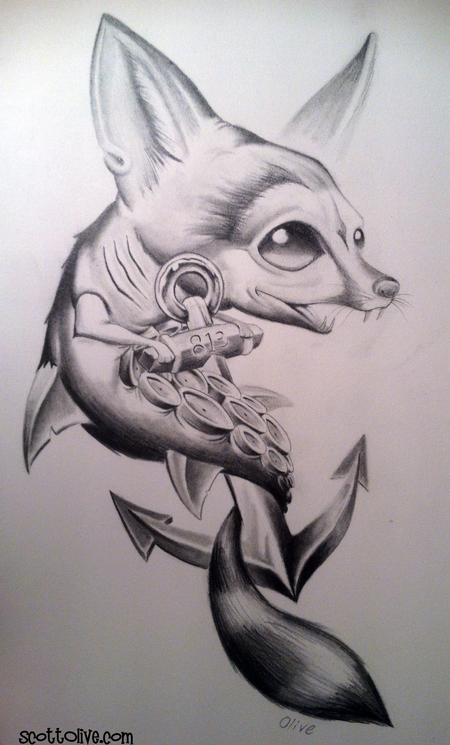 Tattoos - Fennec Foxtopus - 66817