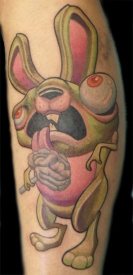 Scott Olive - Zombie Bunny with Brain Lollipop