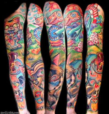 School Tattoos on Tattoos New School Tattoos Page 10 Thomas Sleeve