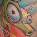 Tattoos - Seahorse throat tattoo - 50349