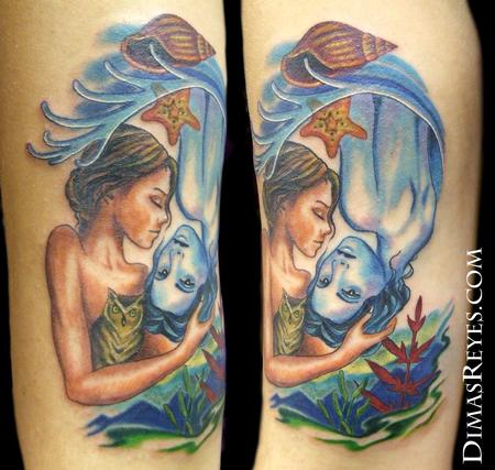 Dimas Reyes - Color Earth/ Water Harmony Tattoo