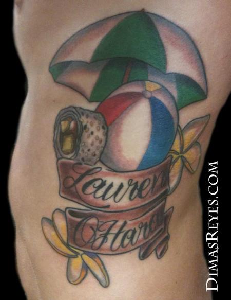 Dimas Reyes - Color Beach and Sushi Memorial Tattoo