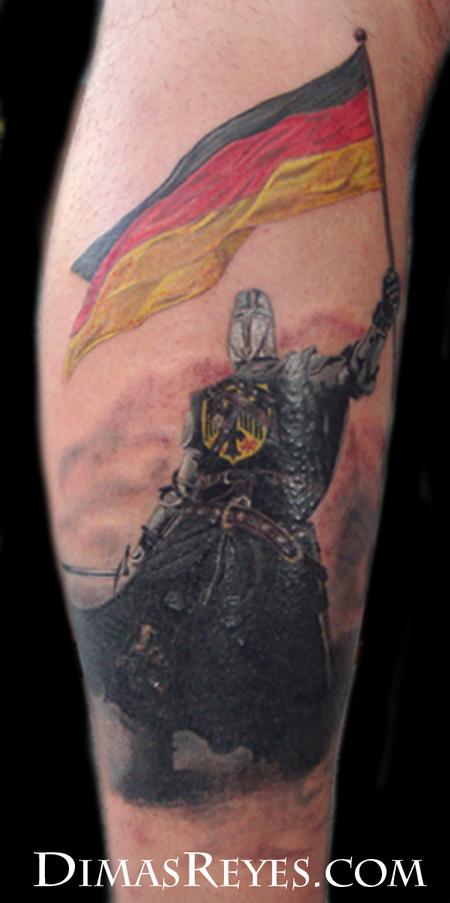 Dimas Reyes Realistic Knight Tattoo