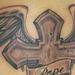 tattoo galleries/ - Black and Grey Winged Cross Tattoo