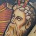 Tattoos - Full Color Moses Stained Glass Window Tattoo - 55893