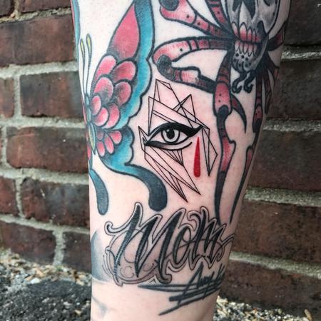 Tattoos - Trippy Linework Eye Tattoo - 128313