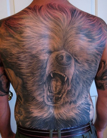 Looking for unique Jeremiah Barba Tattoos?  Bear Backpiece