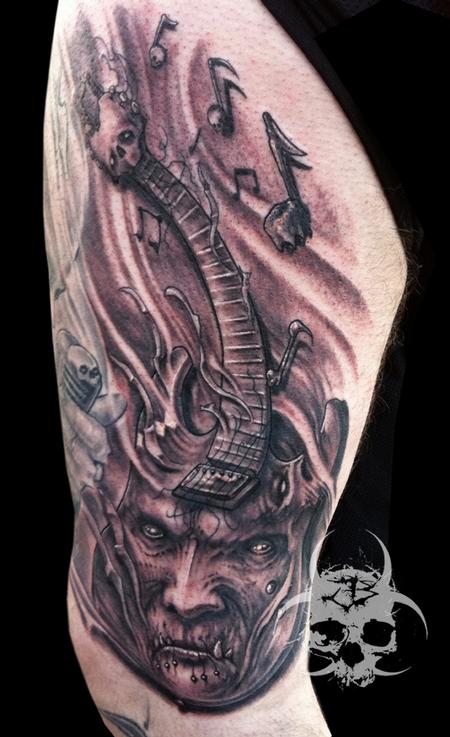 evil guitar by jeremiah barba tattoonow evil guitar by jeremiah barba tattoonow