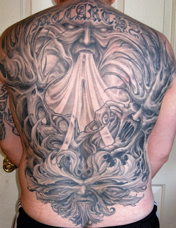 Looking for unique Jeremiah Barba Tattoos Custom backpiece