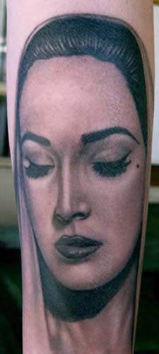 Female Black and Gray Portrait Tattoo Carlos Rojas 03.17.08 - carlosrojas_1_G1