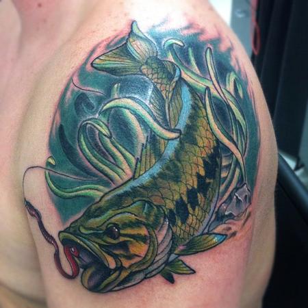 Nate Johnson - Bass Fishing Tattoo