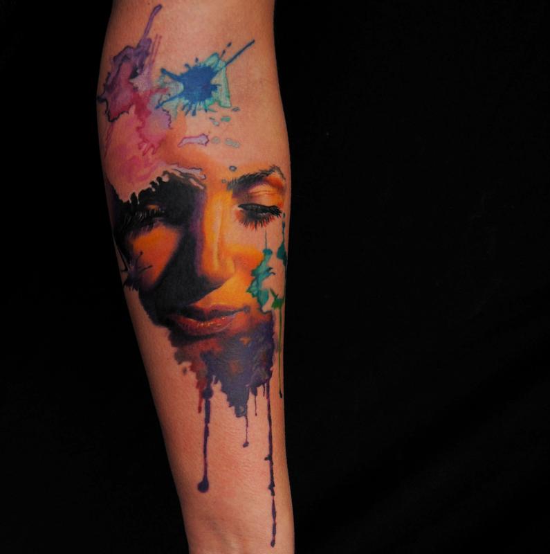 watercolor portrait by megan jean morris tattoonow watercolor portrait by megan jean morris tattoonow