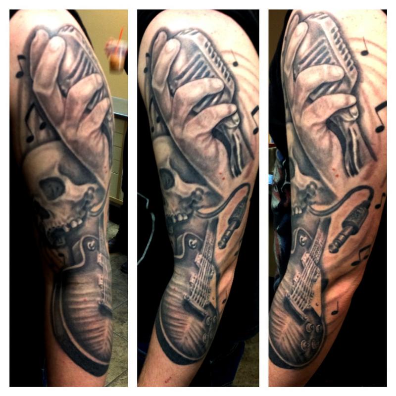 guitar sleeve by ricky borchert tattoonow guitar sleeve by ricky borchert tattoonow