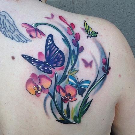 Tattoos - butterflies fly in circles sometimes, but im sure they have their reasons. - 89455