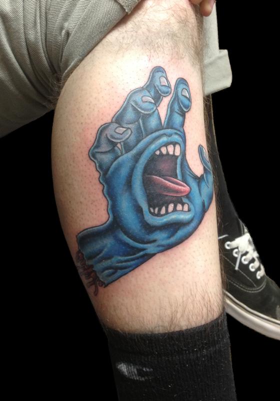 santa cruz screaming hand by ricky borchert tattoonow santa cruz screaming hand by ricky borchert tattoonow