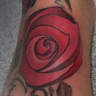 Tattoos - Red roses for her foot - 80943