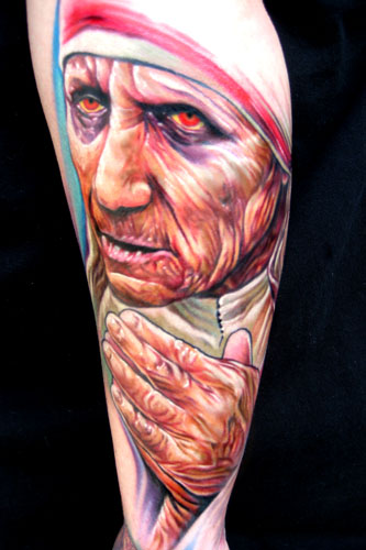 Tattoos - Paul Acker - Mother Teresa