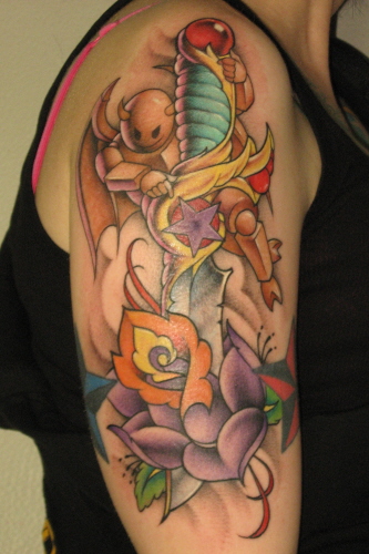 Tattoos - Fine Line tattoos - the dagger
