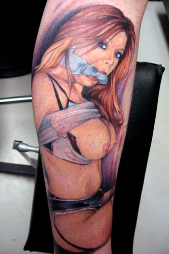 Looking for unique Paul Acker Tattoos?  Bondage?