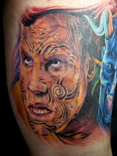 Looking for unique Paul Acker Tattoos?  Nightbreed Thigh