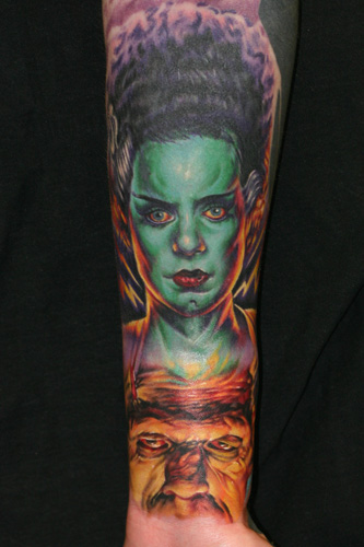 Looking for unique Paul Acker Tattoos?  The Monster and his Bride