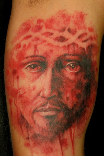 Tattoos - Fine Line tattoos - jesus