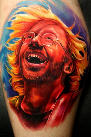 Tattoos - Paul Acker - Portrait of Gabe from Off the Map Tattoo