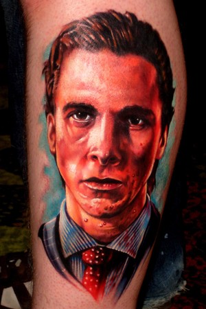 Tattoos - Paul Acker - Patrick Bateman (Christian Bale) from American Psycho Tattoo