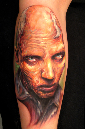 Looking for unique Paul Acker Tattoos?  Zombie