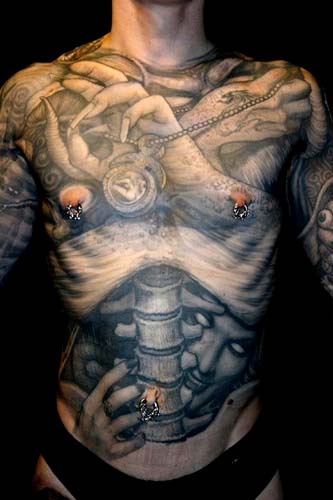 Tattoos Movie Horror Tattoos Inner Demons Full Upper Body Tattoo