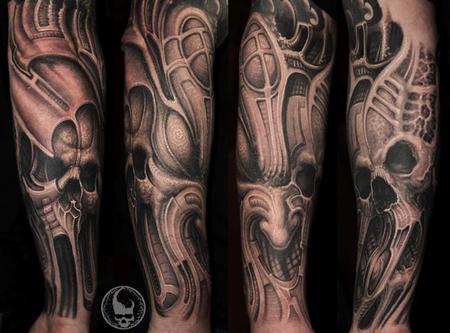 Tattoos - Black and Grey Arm Sleeve - 108497