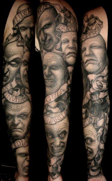 Paul Booth - Seven Deadly Sins Arm Sleeve Tattoo