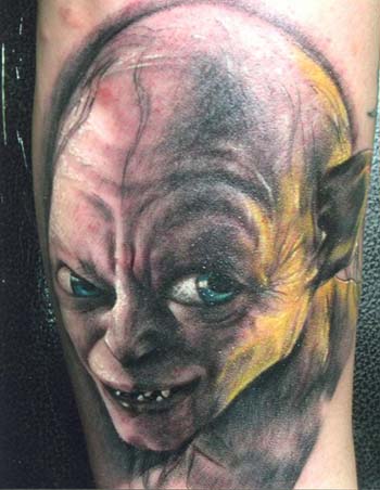 portrait tattoos. Smeagol Gollum Portrait tattoo