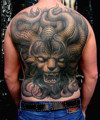 Tattoos - Tentacle Lion Tattoo - 28939