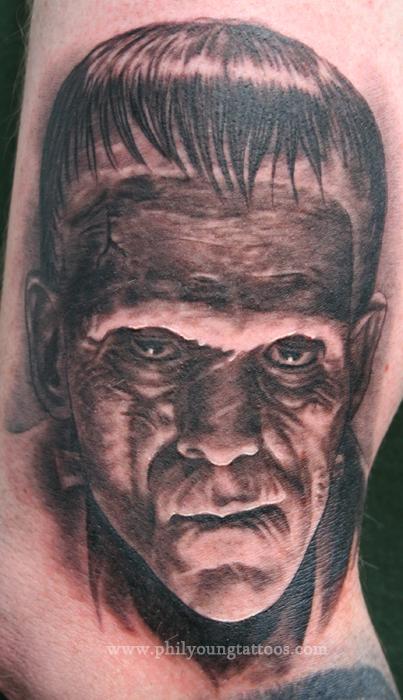 Phil Young - Frankenstein Tattoo portrait