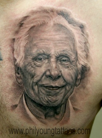 Tattoos - Phil Young - Portrait of an older man