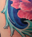 Tattoos - flower and waves - 27705
